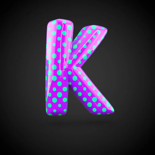 Violet alphabet letter k — Stock Photo, Image