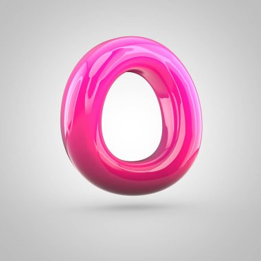 Kırmızı ve pembe Alfabe harf o
