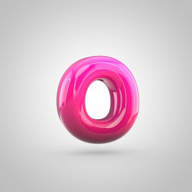 Kırmızı ve pembe Alfabe harf o
