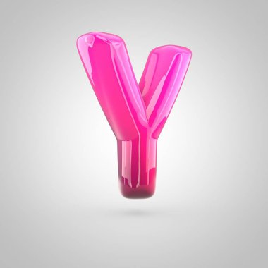 Kırmızı ve pembe Alfabe harf y