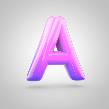 pembe ve mor alfabe harfi a