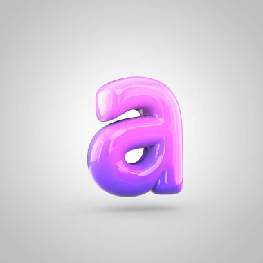 pembe ve mor alfabe harfi a