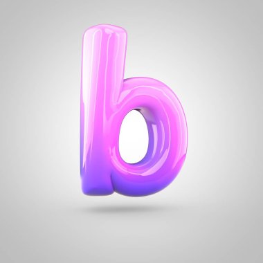 pembe ve mor alfabe harfi b