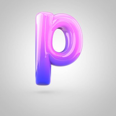 pembe ve mor alfabe harfi p