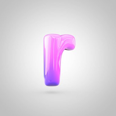 pembe ve mor alfabe harfi r