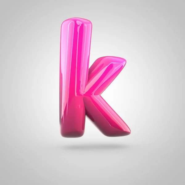 Rode en roze alfabet letter k — Stockfoto
