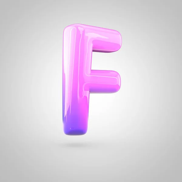 Letras rosa y violeta del alfabeto f — Foto de Stock