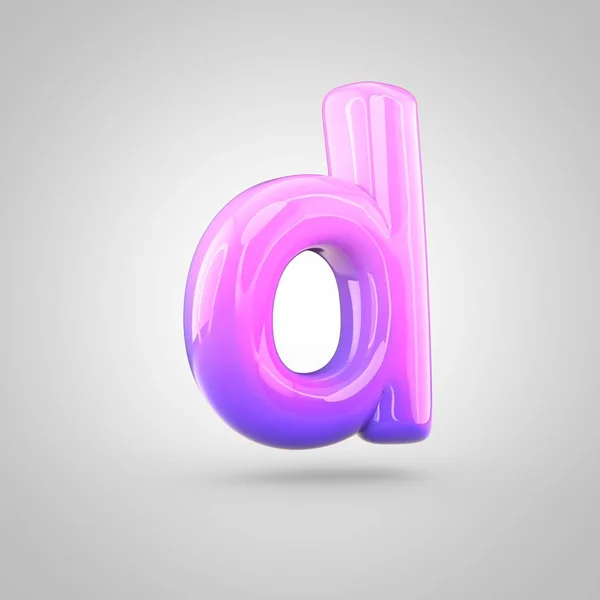 Pink and violet alphabet letter d — Stock Photo, Image