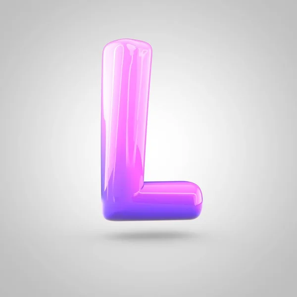 Letra del alfabeto rosa y violeta l — Foto de Stock