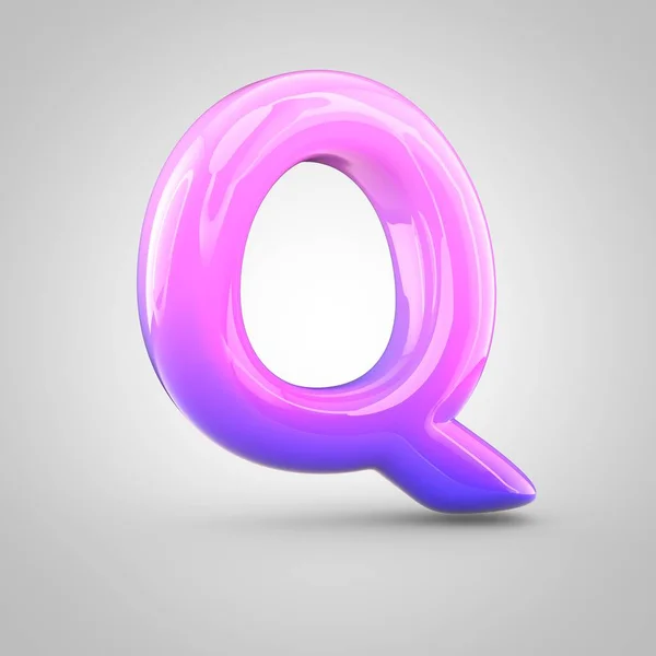 Рожева і фіолетова літера алфавіту q — стокове фото