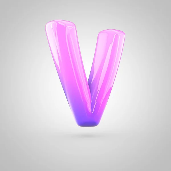 Rosa och violett alfabet bokstaven v — Stockfoto