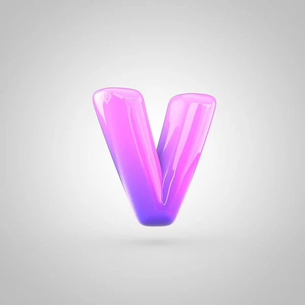 Pink and violet alphabet letter v — Stock Photo, Image