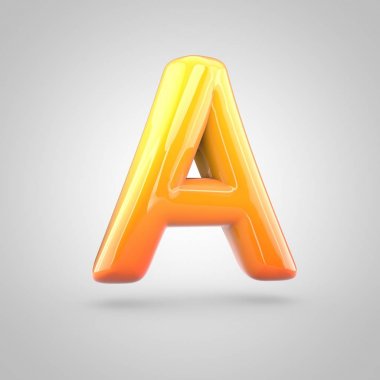 turuncu ve sarı alfabe harfi a