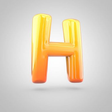 turuncu ve sarı alfabe harfi h