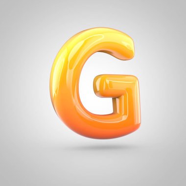 turuncu ve sarı alfabe harfi g