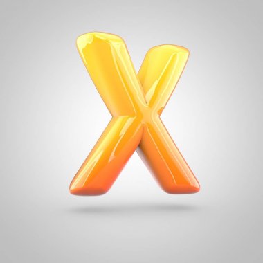 Parlak alfabe harfi x