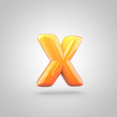 turuncu ve sarı alfabe harfi x