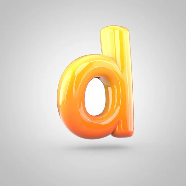 Alphabet orange et jaune lettre d — Photo
