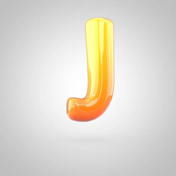 Orange und gelbes Alphabet Buchstabe j — Stockfoto
