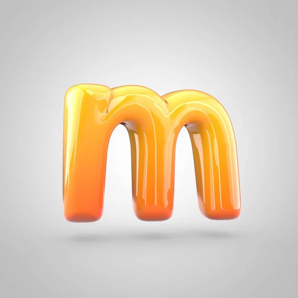 Orange och gult alfabet bokstav m — Stockfoto