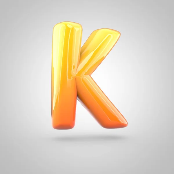 光沢のあるアルファベットの文字 k — ストック写真