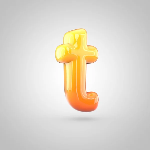 Glossy alphabet letter t — Stock Photo, Image