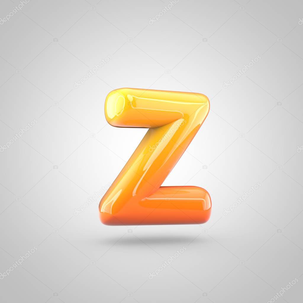 orange and yellow alphabet letter z