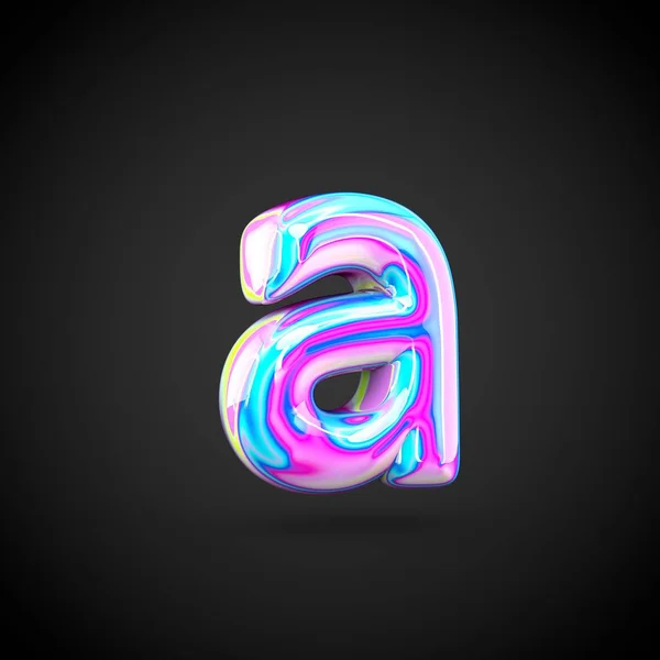 Glossy holographic alphabet letter A — Stock Photo, Image
