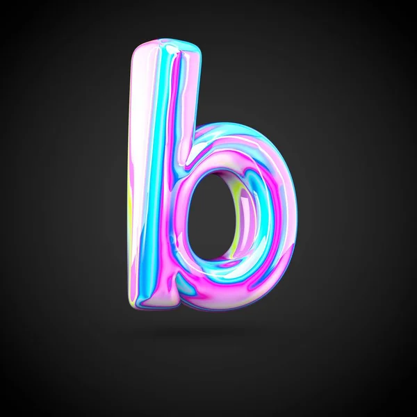 Lesklých holografických abecedě písmeno B — Stock fotografie