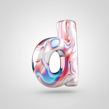 Parlak su mermer Alfabe harf D 