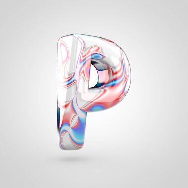 Parlak su mermer Alfabe harf P 