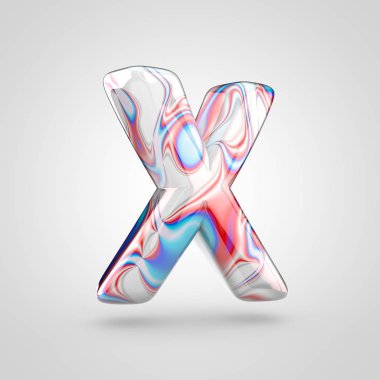 Parlak su mermer Alfabe harf X 