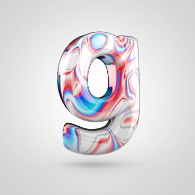 Parlak su mermer Alfabe harf G