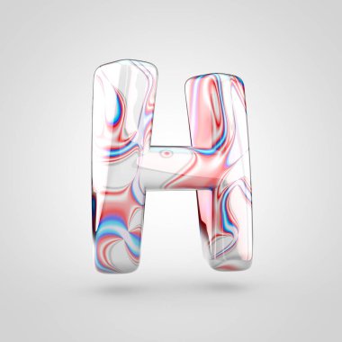 Parlak su mermer Alfabe harf H