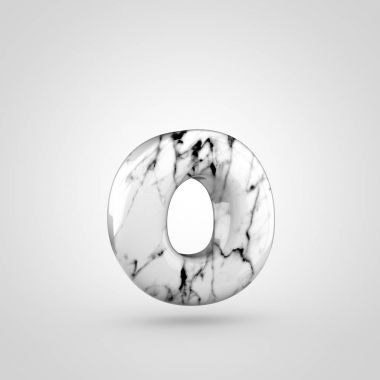 Parlak mermer Alfabe harf O küçük