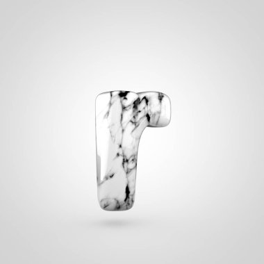 Parlak mermer Alfabe harf R küçük