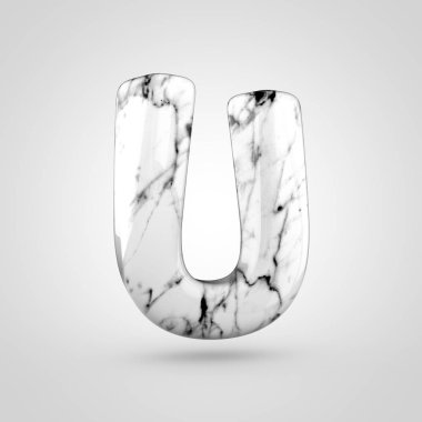 Parlak mermer Alfabe harf büyük harf U