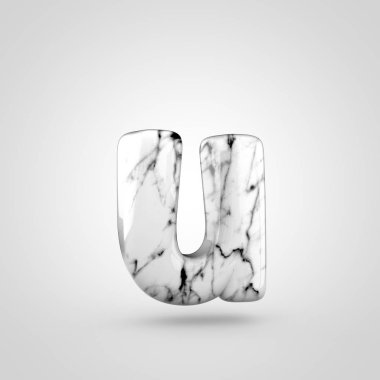 Parlak mermer Alfabe harf U küçük