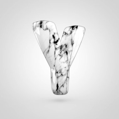 Parlak mermer Alfabe harf büyük harf Y