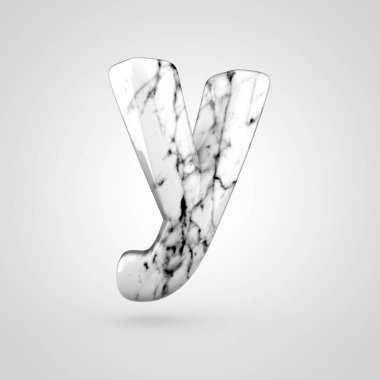 Parlak mermer Alfabe harf Y küçük