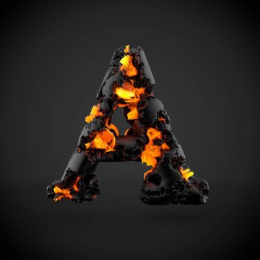 Volkanik Alfabe harf büyük bir