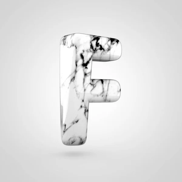 Alfabeto de mármore lustroso letra F maiúscula — Fotografia de Stock
