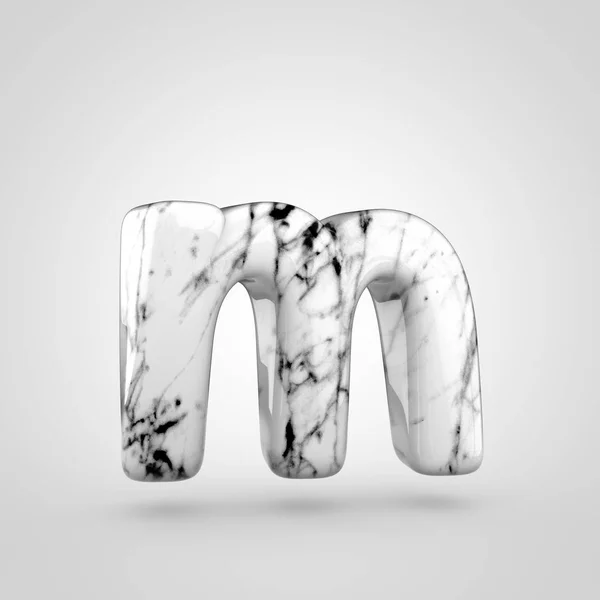 Alfabeto de mármore lustroso letra M minúscula — Fotografia de Stock
