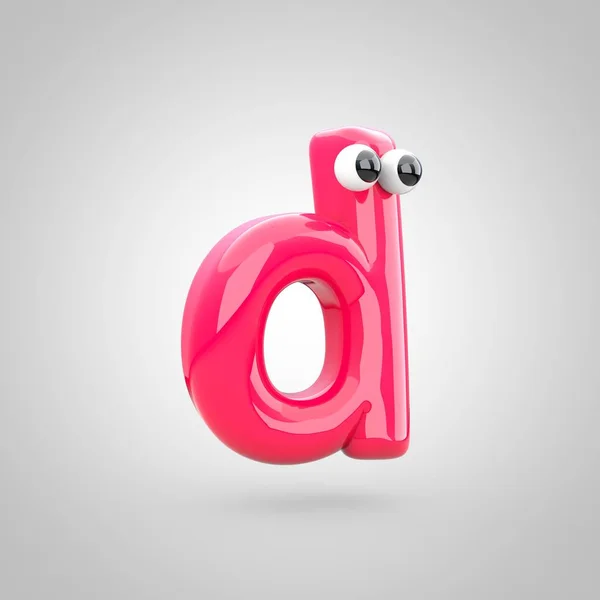 Смішна рожева літера D — стокове фото