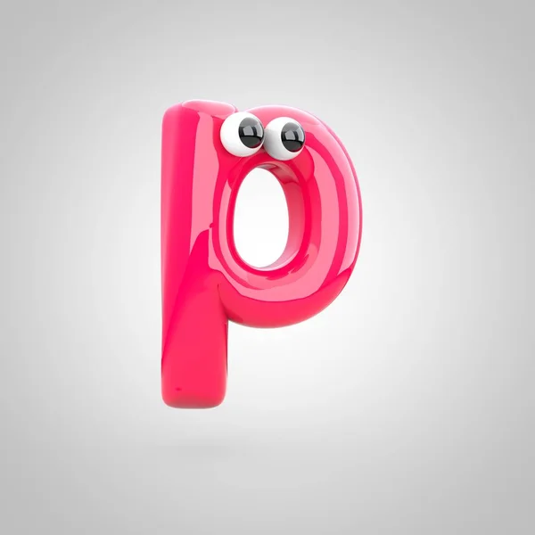 Funny pink letter P