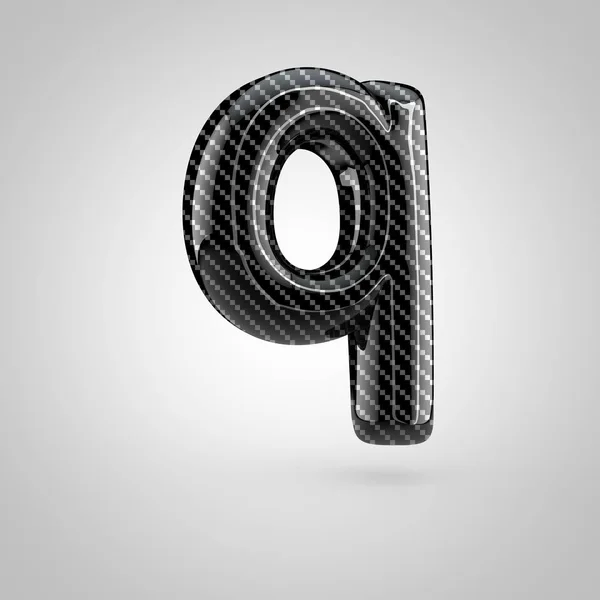 Czarny węgiel litery Q — Zdjęcie stockowe