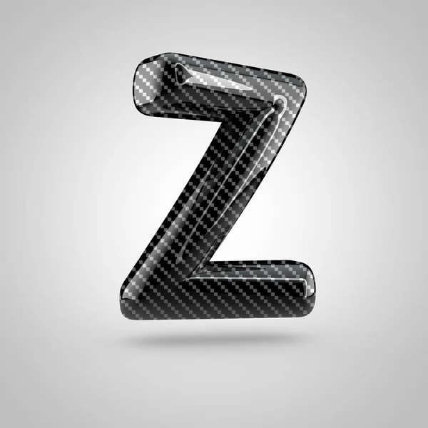 Carbono preto letra Z — Fotografia de Stock