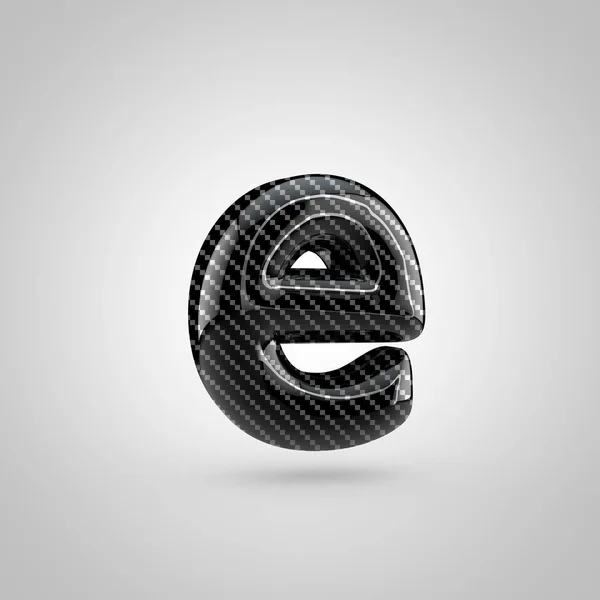 Чорна вуглецева літера E — стокове фото