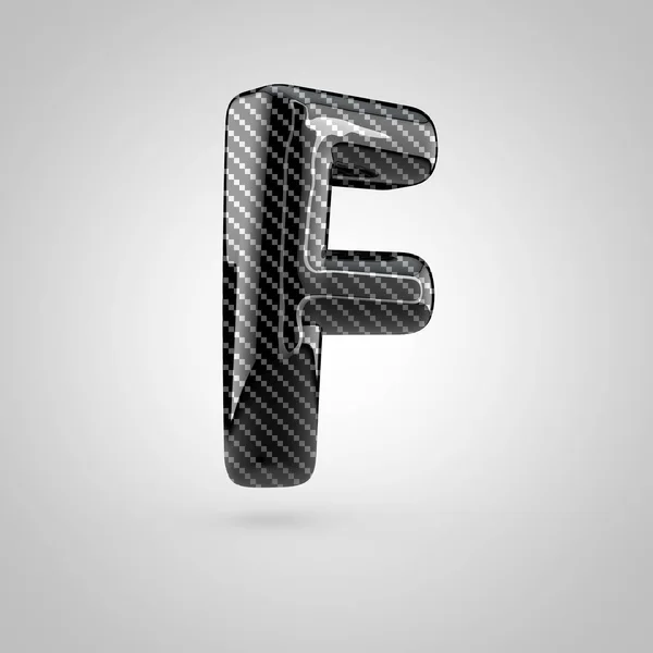 Zwarte koolstof letter F — Stockfoto