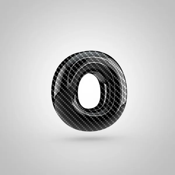 Black carbon letter O — Stock Photo, Image